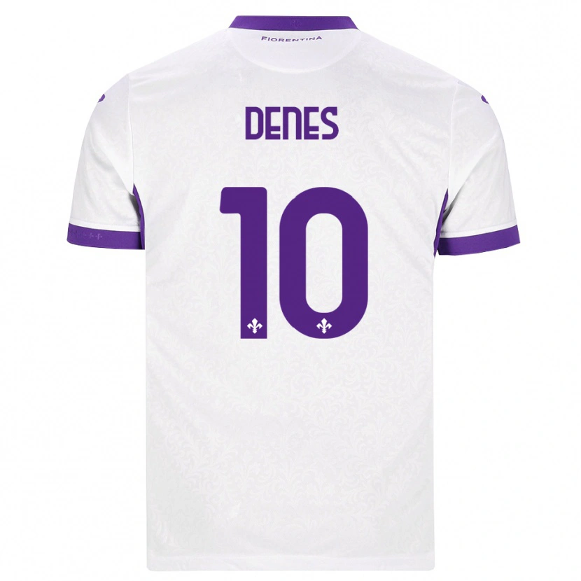 Danxen Mujer Camiseta Adrián Dénes #10 Blanco Morado 2ª Equipación 2026/27 La Camisa