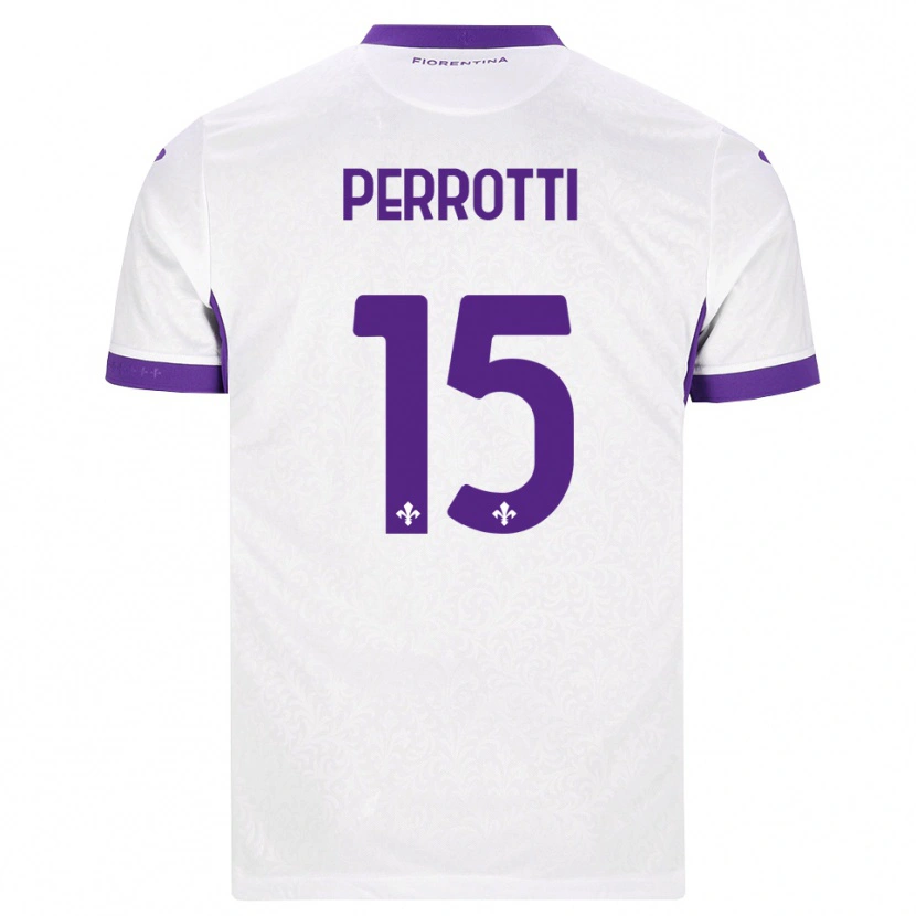 Danxen Mujer Camiseta Alessandro Perrotti #15 Blanco Morado 2ª Equipación 2026/27 La Camisa