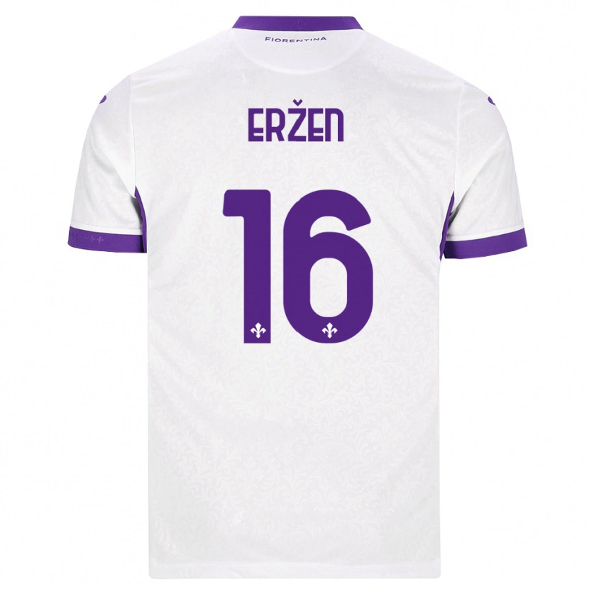 Danxen Mujer Camiseta Kaja Erzen #16 Blanco Morado 2ª Equipación 2026/27 La Camisa