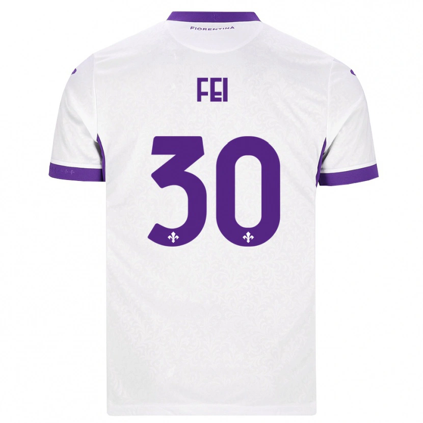 Danxen Mujer Camiseta Gianmaria Fei #30 Blanco Morado 2ª Equipación 2026/27 La Camisa