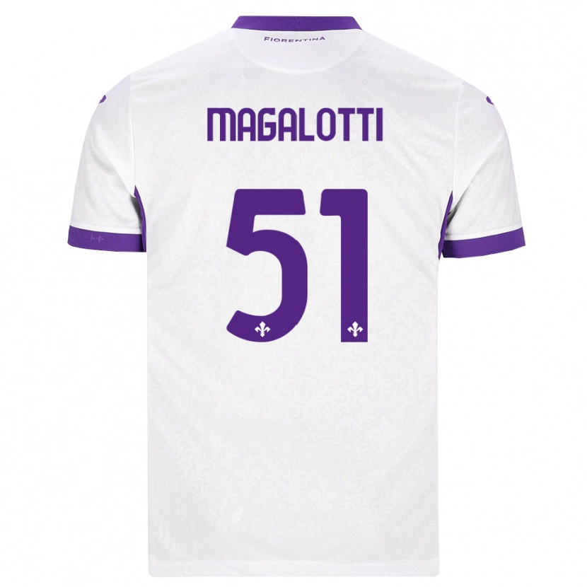 Danxen Mujer Camiseta Mattia Magalotti #51 Blanco Morado 2ª Equipación 2026/27 La Camisa