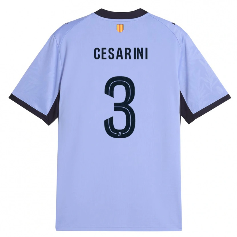 Danxen Mujer Camiseta Gaëtan Cesarini #3 Lavanda Negro Equipación Tercera 2026/27 La Camisa