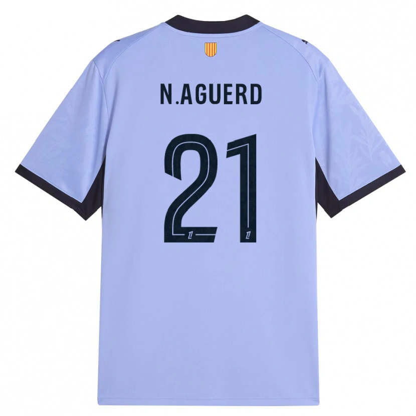 Danxen Mujer Camiseta Nayef Aguerd #21 Lavanda Negro Equipación Tercera 2026/27 La Camisa