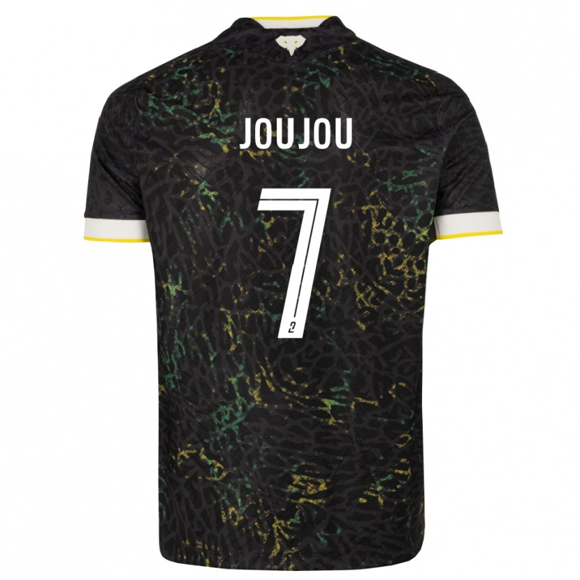 Danxen Mujer Camiseta Antoine Joujou #7 Negro Blanco Amarillo 2ª Equipación 2026/27 La Camisa