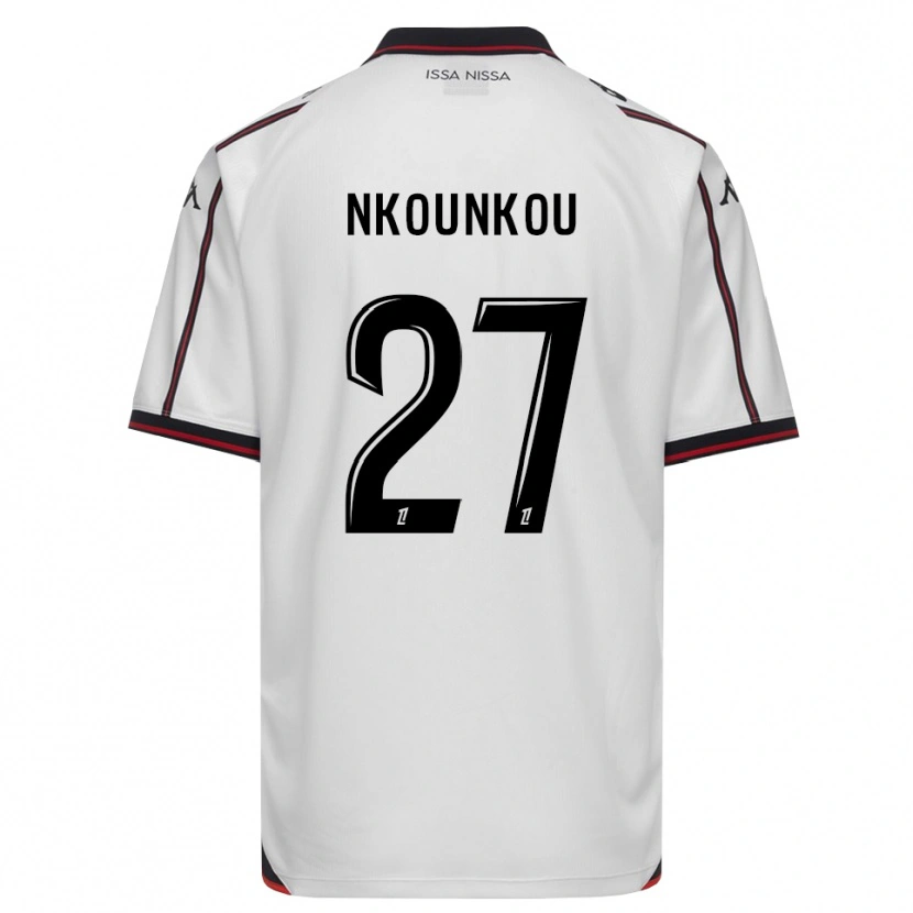 Danxen Mujer Camiseta Niels Nkounkou #27 Negro Blanco 2ª Equipación 2026/27 La Camisa