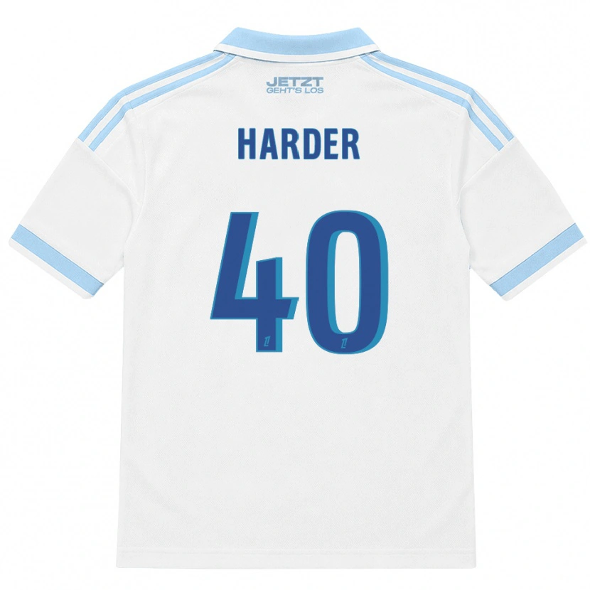 Danxen Mujer Camiseta Conrad Harder #40 Azul Cielo Claro Blanco Rojo 2ª Equipación 2026/27 La Camisa