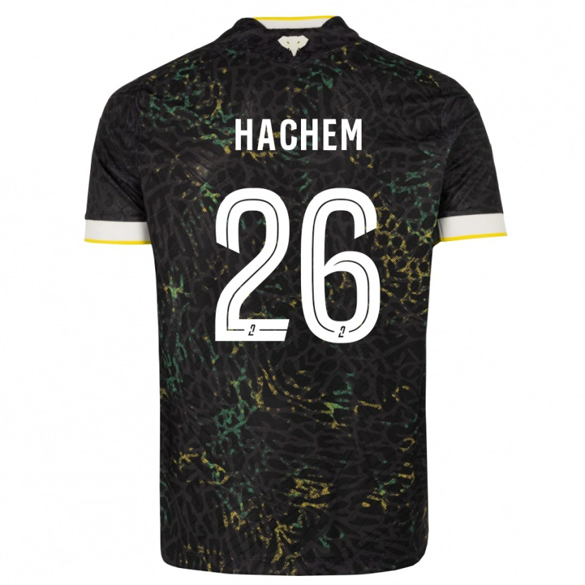 Danxen Mujer Camiseta Ryad Hachem #26 Negro Blanco Amarillo 2ª Equipación 2026/27 La Camisa