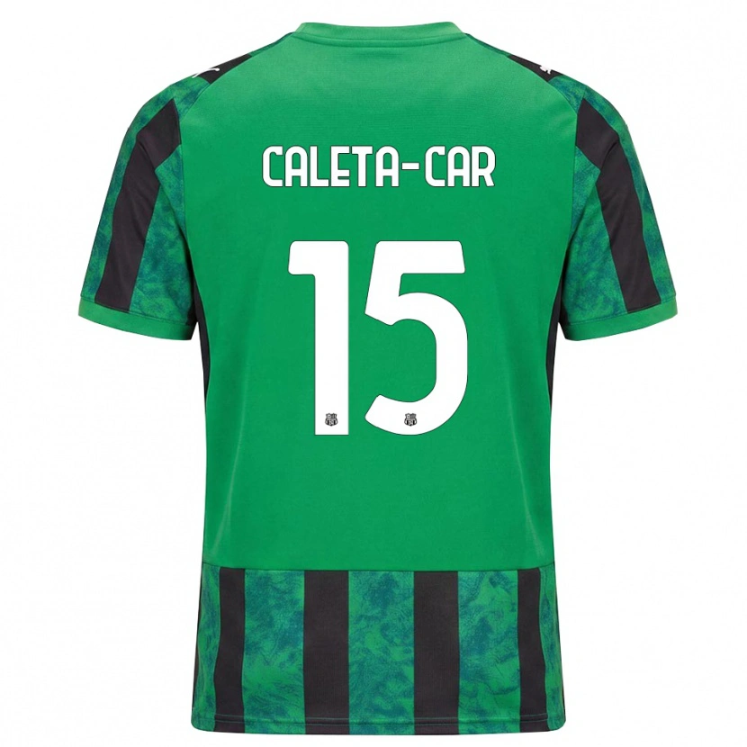 Danxen Niño Camiseta Duje Caleta-Car #15 Verde Negro Blanco 1ª Equipación 2026/27 La Camisa