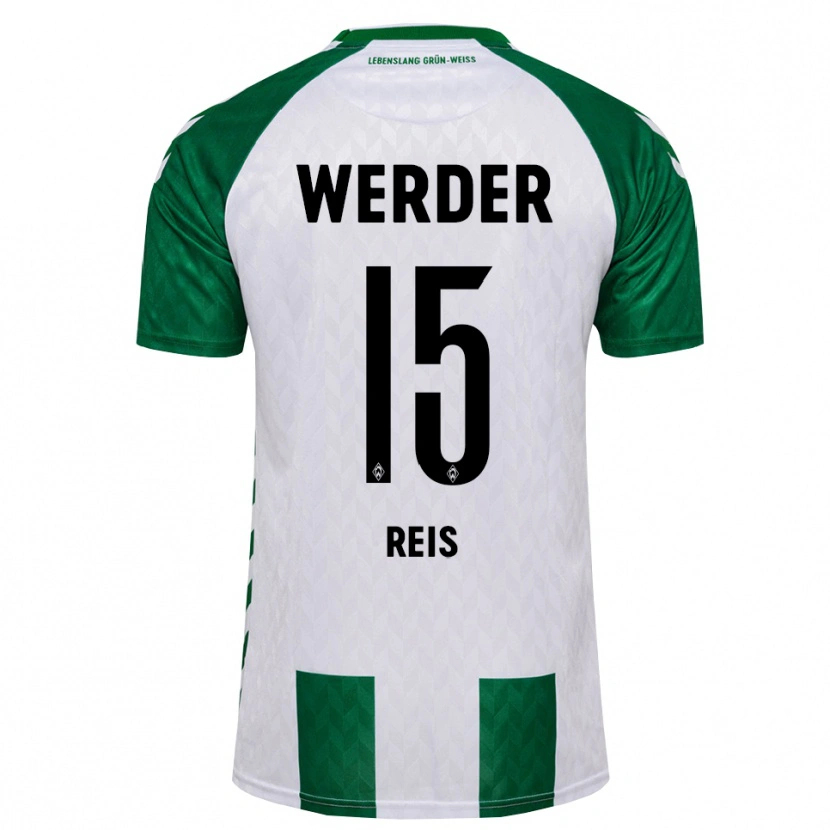 Danxen Niño Camiseta Ludovit Reis #15 Verde Blanco 1ª Equipación 2026/27 La Camisa