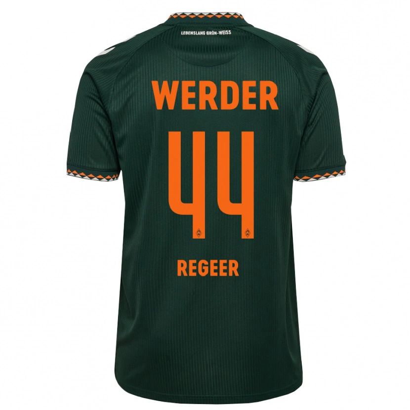 Danxen Niño Camiseta Youri Regeer #44 Verde Oscuro Naranja Blanco 2ª Equipación 2026/27 La Camisa