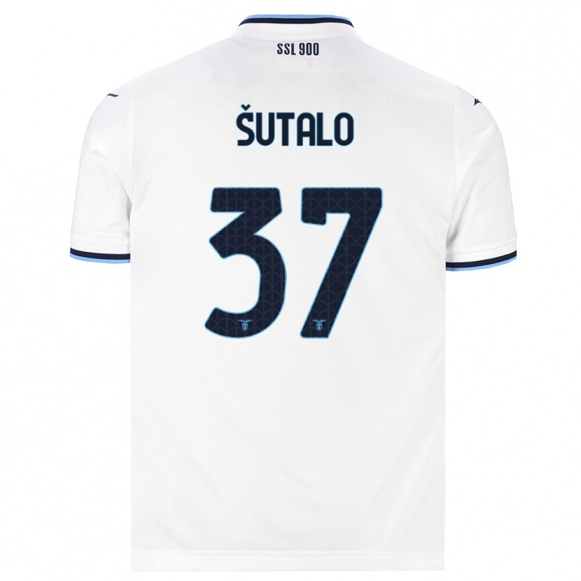 Danxen Niño Camiseta Josip Sutalo #37 Blanco Azul Marino 2ª Equipación 2026/27 La Camisa