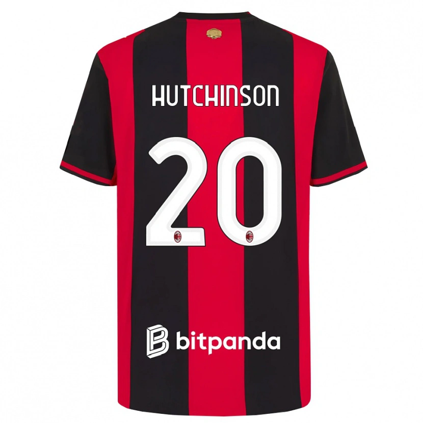 Danxen Niño Camiseta Omari Hutchinson #20 Rojo Negro Blanco 1ª Equipación 2026/27 La Camisa