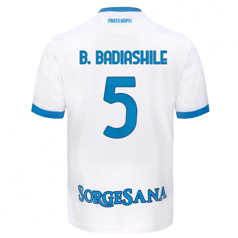 Danxen Niño Camiseta Benoît Badiashile #5 Blanco Azul Cielo 2ª Equipación 2026/27 La Camisa