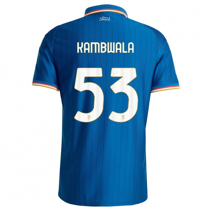 Danxen Niño Camiseta Willy Kambwala #53 Azul Blanco Rojo 1ª Equipación 2026/27 La Camisa