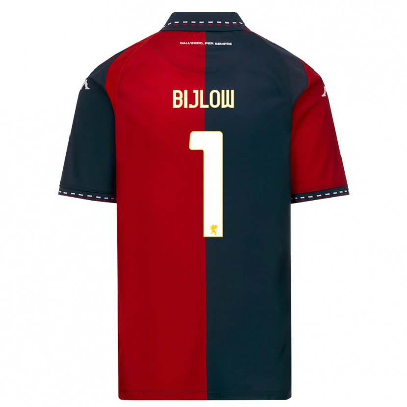 Danxen Niño Camiseta Justin Bijlow #1 Rojo Negro Blanco 1ª Equipación 2026/27 La Camisa