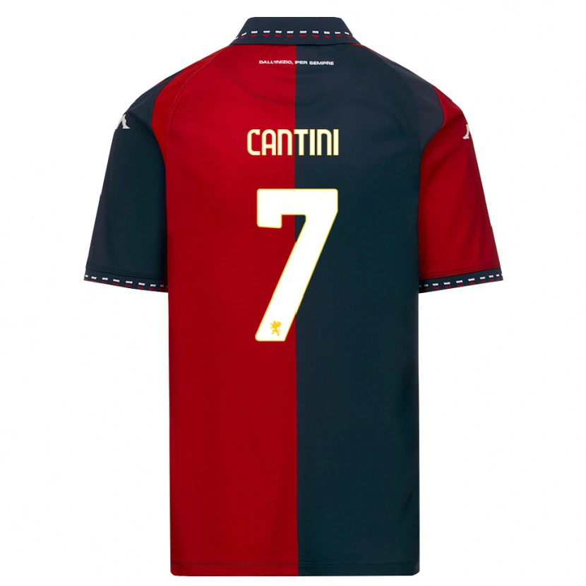 Danxen Niño Camiseta Riccardo Cantini #7 Rojo Negro Blanco 1ª Equipación 2026/27 La Camisa