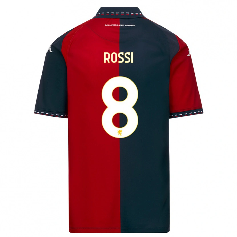 Danxen Niño Camiseta Gianluca Rossi #8 Rojo Negro Blanco 1ª Equipación 2026/27 La Camisa