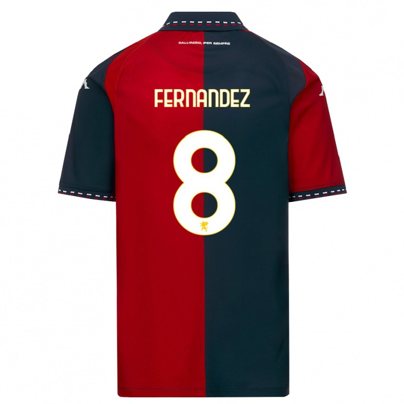 Danxen Niño Camiseta Maria Fernandez #8 Rojo Negro Blanco 1ª Equipación 2026/27 La Camisa