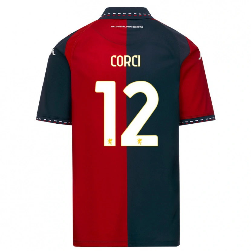 Danxen Niño Camiseta Tommaso Corci #12 Rojo Negro Blanco 1ª Equipación 2026/27 La Camisa