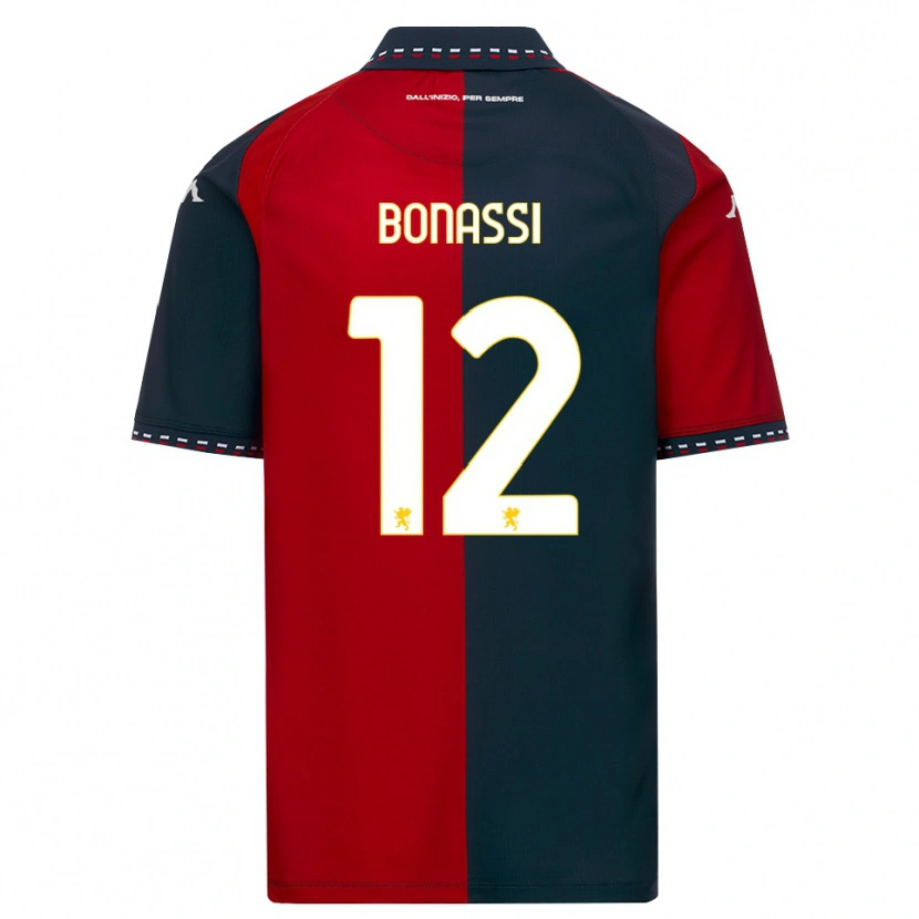 Danxen Niño Camiseta Lorenzo Bonassi #12 Rojo Negro Blanco 1ª Equipación 2026/27 La Camisa