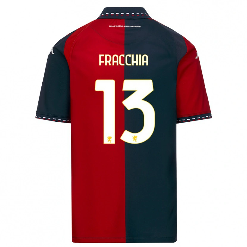 Danxen Niño Camiseta Jacopo Fracchia #13 Rojo Negro Blanco 1ª Equipación 2026/27 La Camisa
