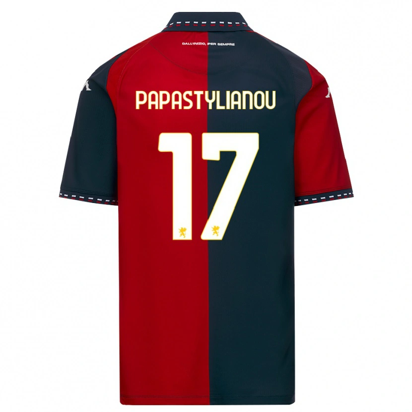 Danxen Niño Camiseta Lysandros Andreas Papastylianou #17 Rojo Negro Blanco 1ª Equipación 2026/27 La Camisa