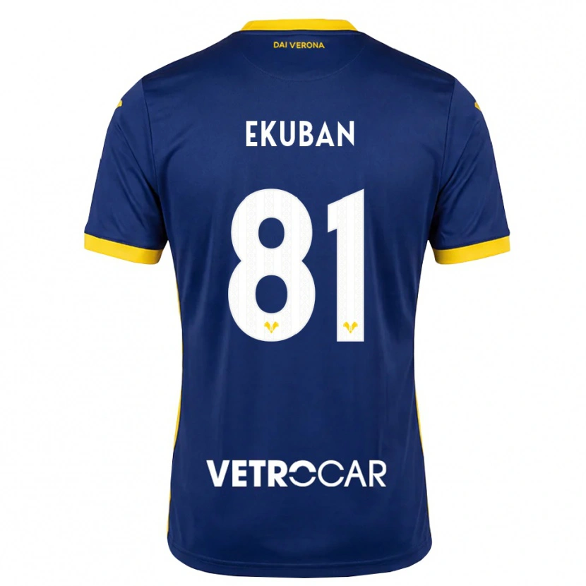 Danxen Niño Camiseta Caleb Ekuban #81 Azul Real Amarillo Blanco 1ª Equipación 2026/27 La Camisa