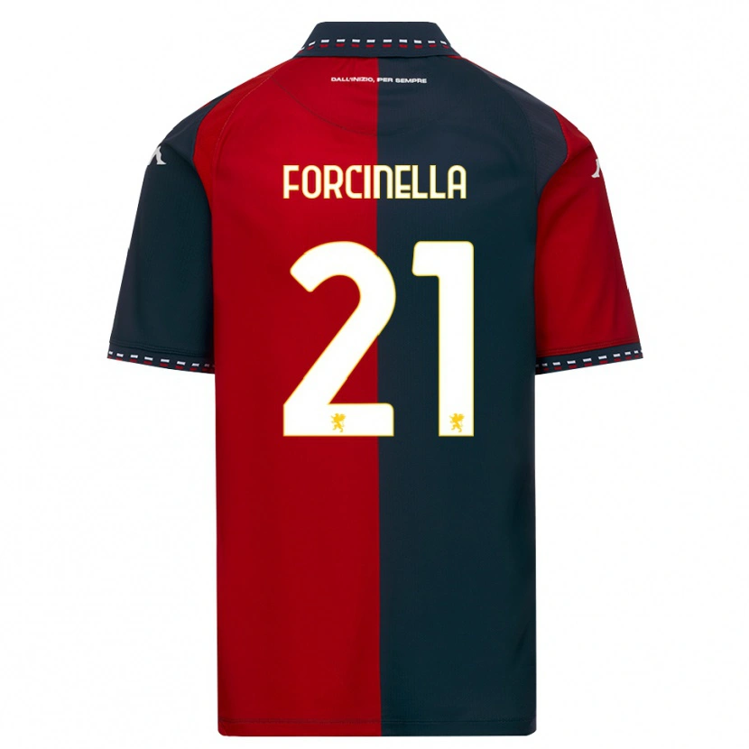 Danxen Niño Camiseta Camilla Forcinella #21 Rojo Negro Blanco 1ª Equipación 2026/27 La Camisa