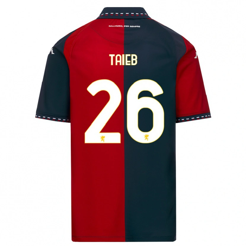 Danxen Niño Camiseta Chad Taieb #26 Rojo Negro Blanco 1ª Equipación 2026/27 La Camisa