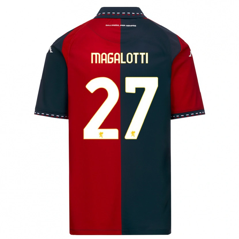 Danxen Niño Camiseta Gabriele Magalotti #27 Rojo Negro Blanco 1ª Equipación 2026/27 La Camisa