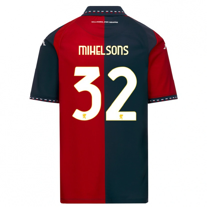 Danxen Niño Camiseta Rendijs Mihelsons #32 Rojo Negro Blanco 1ª Equipación 2026/27 La Camisa