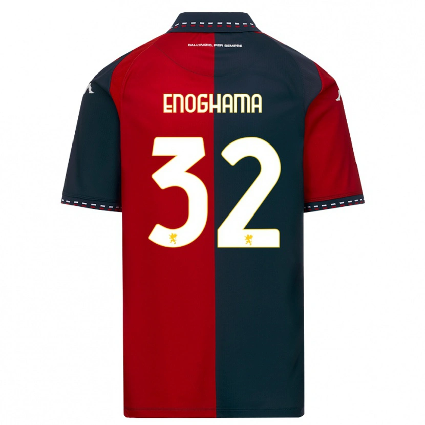 Danxen Niño Camiseta Isaac Enoghama #32 Rojo Negro Blanco 1ª Equipación 2026/27 La Camisa