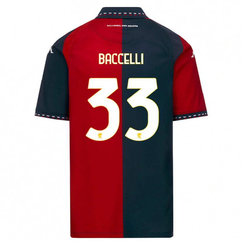 Danxen Niño Camiseta Pietro Baccelli #33 Rojo Negro Blanco 1ª Equipación 2026/27 La Camisa