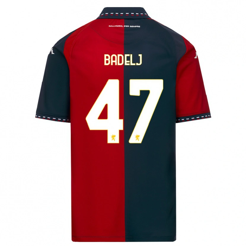 Danxen Niño Camiseta Milan Badelj #47 Rojo Negro Blanco 1ª Equipación 2026/27 La Camisa