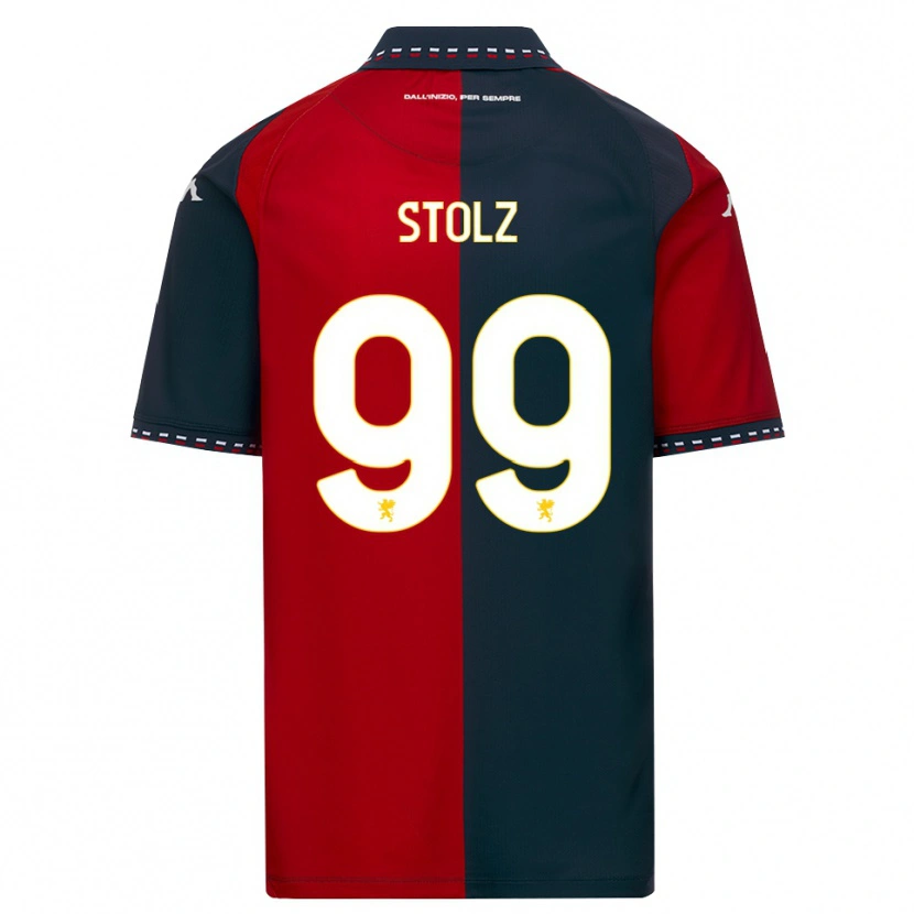 Danxen Niño Camiseta Franz Stolz #99 Rojo Negro Blanco 1ª Equipación 2026/27 La Camisa