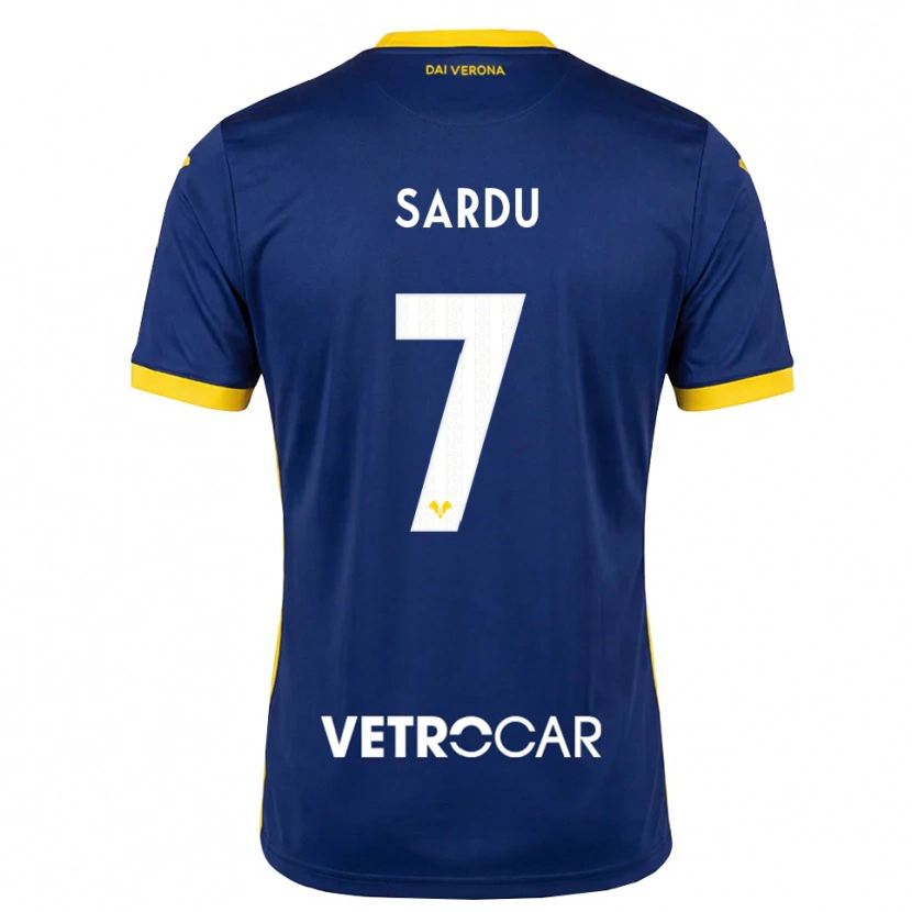 Danxen Niño Camiseta Rosella Sardu #7 Azul Real Amarillo Blanco 1ª Equipación 2026/27 La Camisa