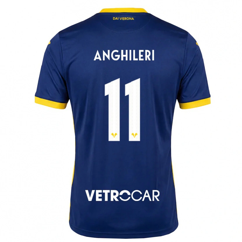 Danxen Niño Camiseta Federica Anghileri #11 Azul Real Amarillo Blanco 1ª Equipación 2026/27 La Camisa