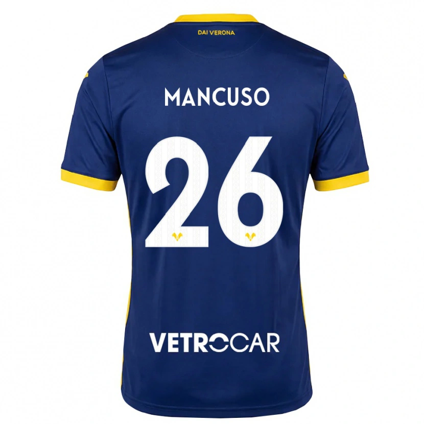 Danxen Niño Camiseta Giulia Mancuso #26 Azul Real Amarillo Blanco 1ª Equipación 2026/27 La Camisa