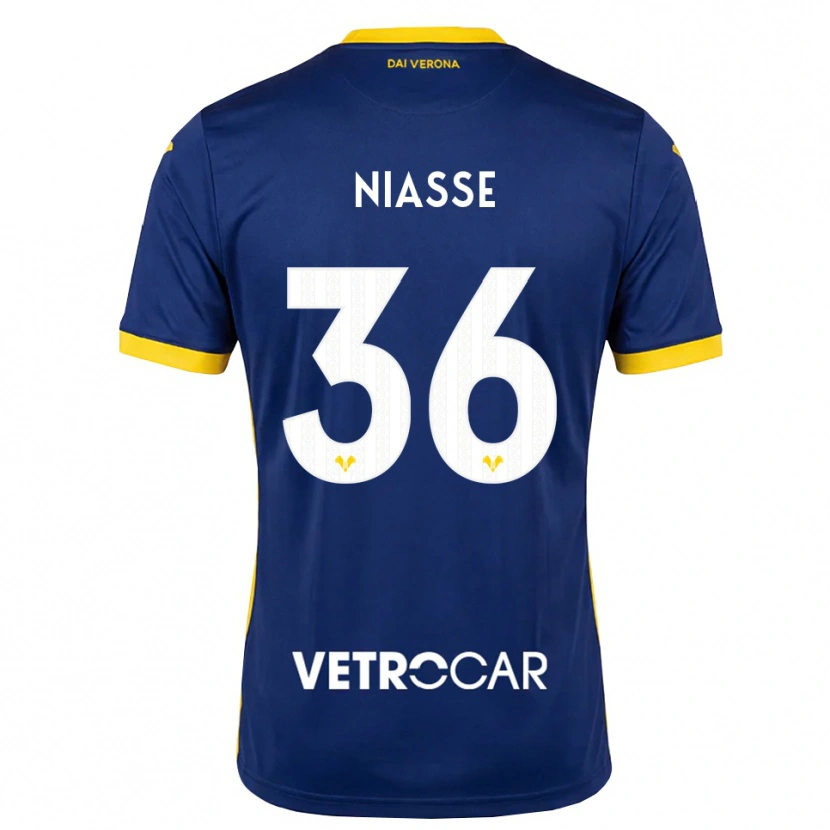 Danxen Niño Camiseta Cheikh Niasse #36 Azul Real Amarillo Blanco 1ª Equipación 2026/27 La Camisa