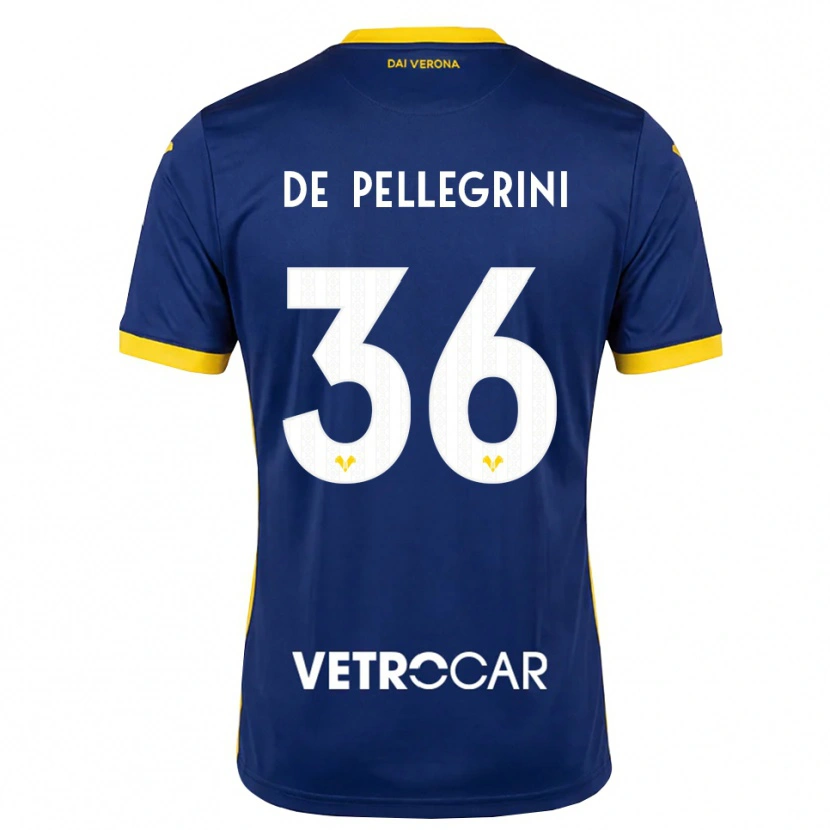 Danxen Niño Camiseta Erika De Pellegrini #36 Azul Real Amarillo Blanco 1ª Equipación 2026/27 La Camisa