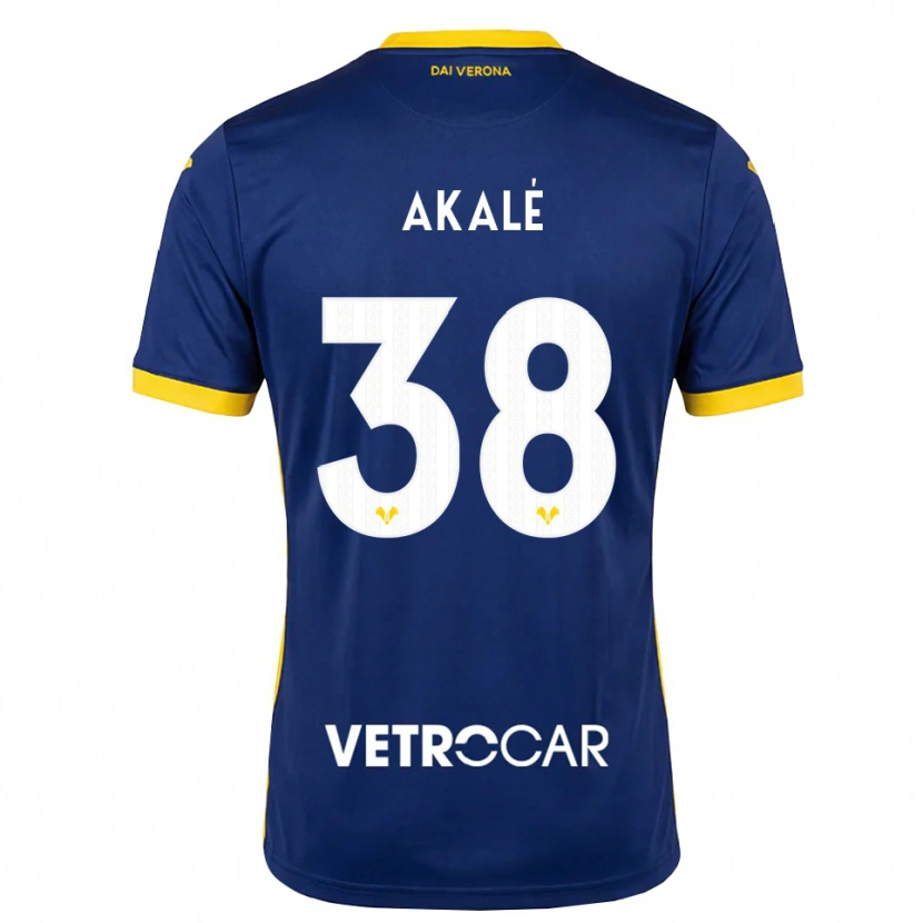 Danxen Niño Camiseta Ruben Akalé #38 Azul Real Amarillo Blanco 1ª Equipación 2026/27 La Camisa