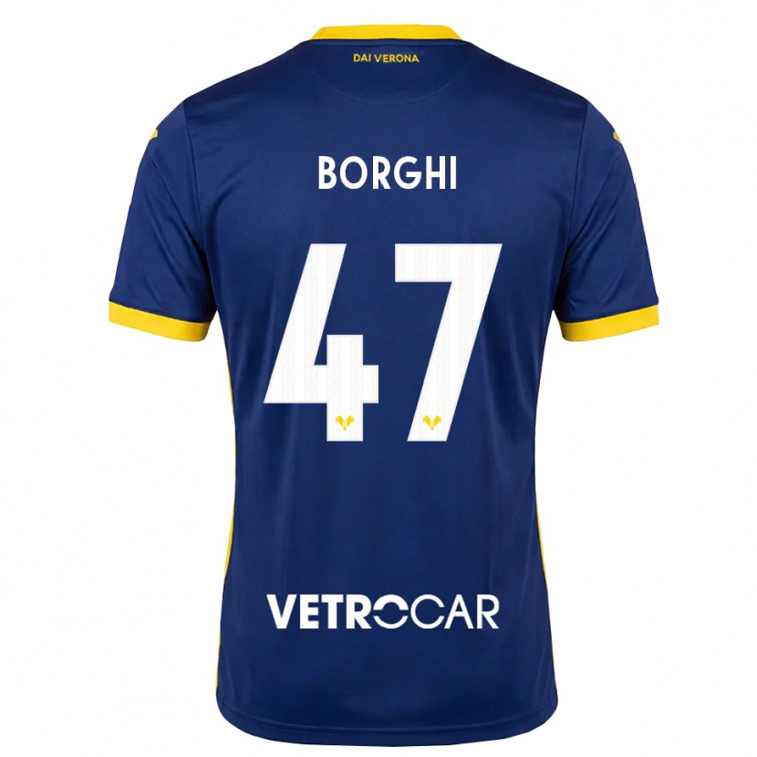 Danxen Niño Camiseta Arthur Borghi #47 Azul Real Amarillo Blanco 1ª Equipación 2026/27 La Camisa