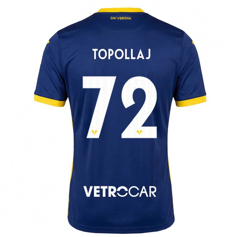 Danxen Niño Camiseta Mark Topollaj #72 Azul Real Amarillo Blanco 1ª Equipación 2026/27 La Camisa