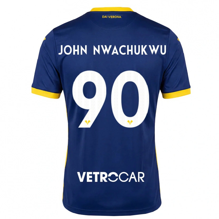Danxen Niño Camiseta Samuel John Nwachukwu #90 Azul Real Amarillo Blanco 1ª Equipación 2026/27 La Camisa