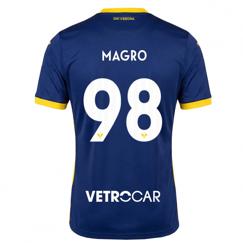Danxen Niño Camiseta Federico Magro #98 Azul Real Amarillo Blanco 1ª Equipación 2026/27 La Camisa