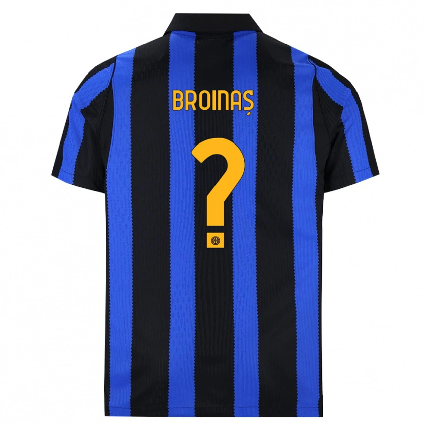 Danxen Niño Camiseta Șerban Broinaș #0 Negro Azul Amarillo 1ª Equipación 2026/27 La Camisa