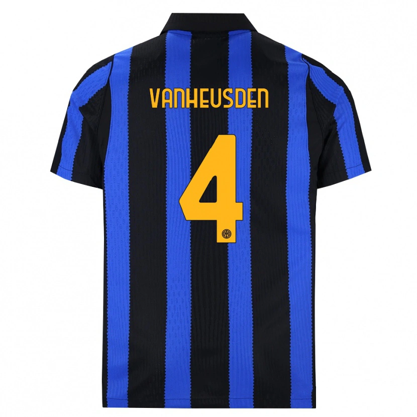 Danxen Niño Camiseta Zinho Vanheusden #4 Negro Azul Amarillo 1ª Equipación 2026/27 La Camisa