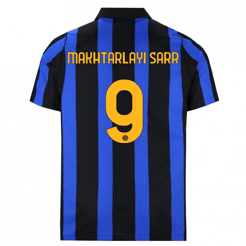 Danxen Niño Camiseta Amadou Makhtarlayi Sarr #9 Negro Azul Amarillo 1ª Equipación 2026/27 La Camisa