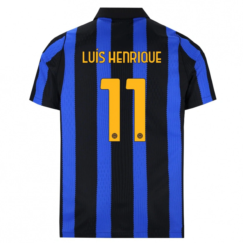 Danxen Niño Camiseta Luis Henrique #11 Negro Azul Amarillo 1ª Equipación 2026/27 La Camisa