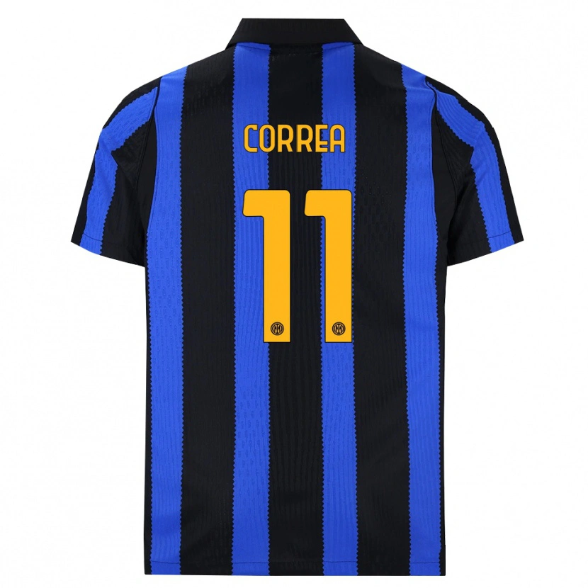 Danxen Niño Camiseta Joaquin Correa #11 Negro Azul Amarillo 1ª Equipación 2026/27 La Camisa